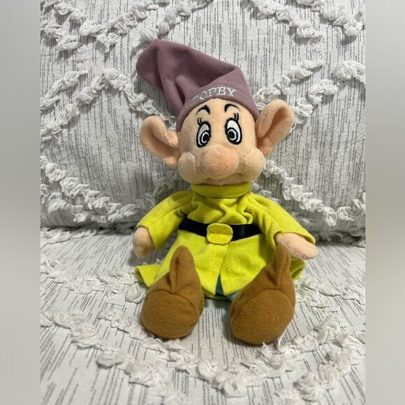 Disney Mini Bean Bag Dopey Snow White Dwarf Stuffed Plush - Picture 1 of 3